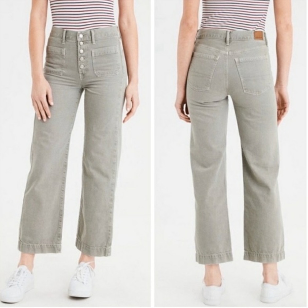 American Eagle Wide Cropped Jeans